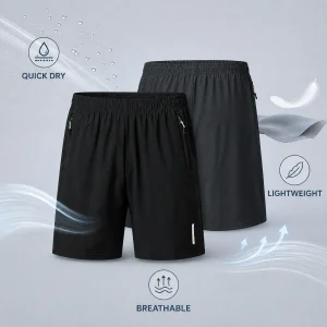 Men's Quick-Dry Loose Fit Running Shorts - Thumbnail Image 2