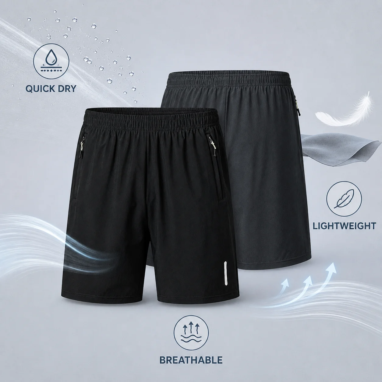 Men's Quick-Dry Loose Fit Running Shorts - Image 2