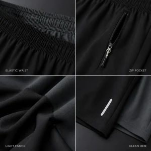 Men's Quick-Dry Loose Fit Running Shorts - Thumbnail Image 3