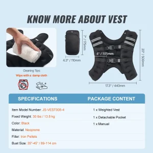 30 lbs Weighted Vest Weight Vest - Thumbnail Image 5