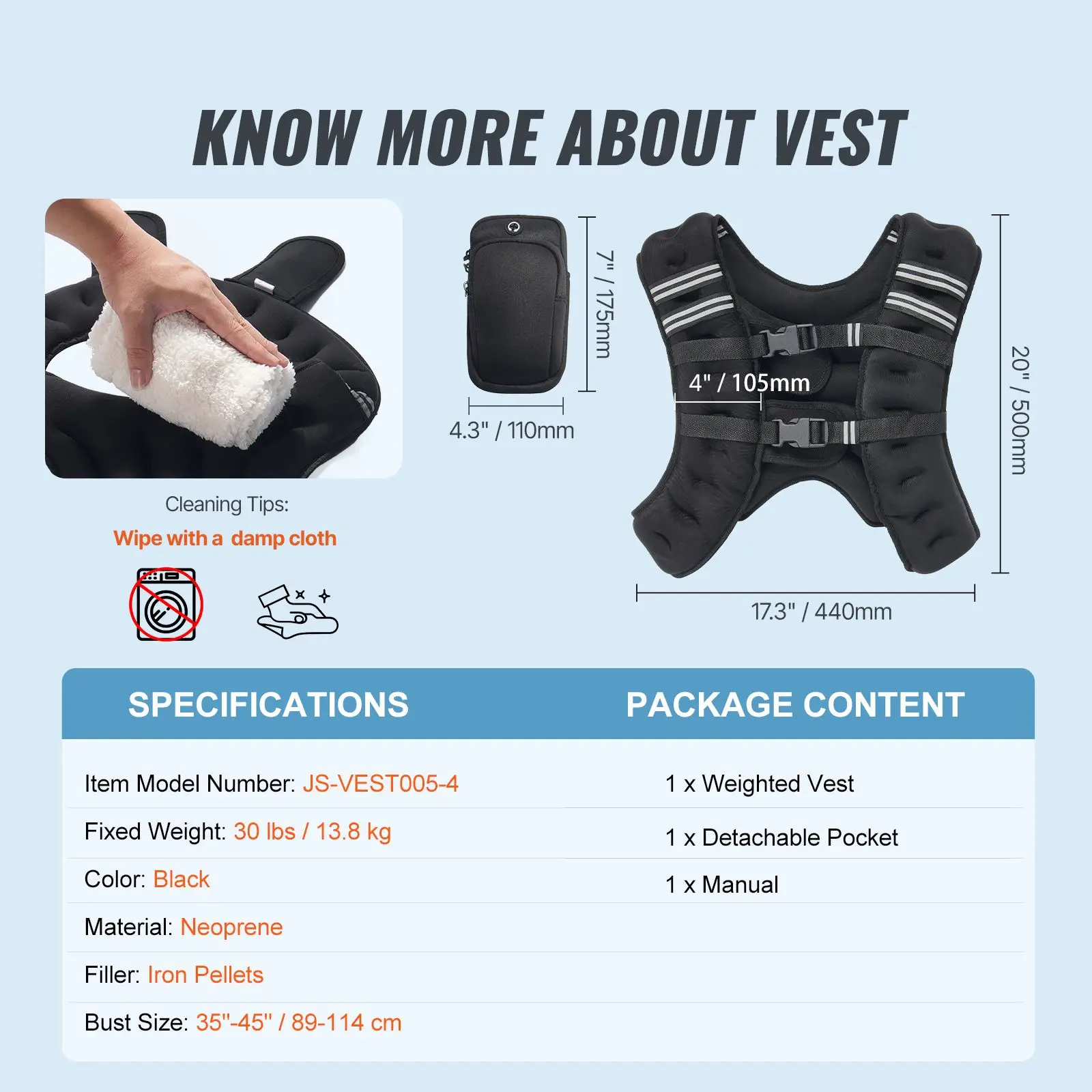 30 lbs Weighted Vest Weight Vest - Image 5