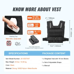 35lb Adjustable Weighted Vest - Thumbnail Image 4