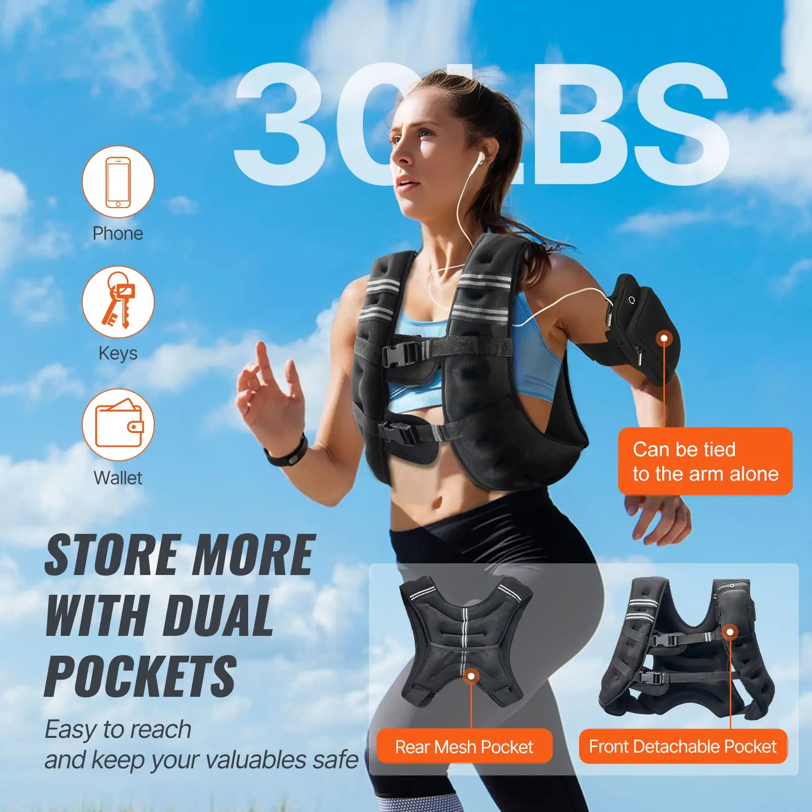 30 lbs Weighted Vest Weight Vest - Image 1