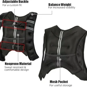 Weighted Vest for Men 12 -30 Lbs Weights Included - Thumbnail Image 2