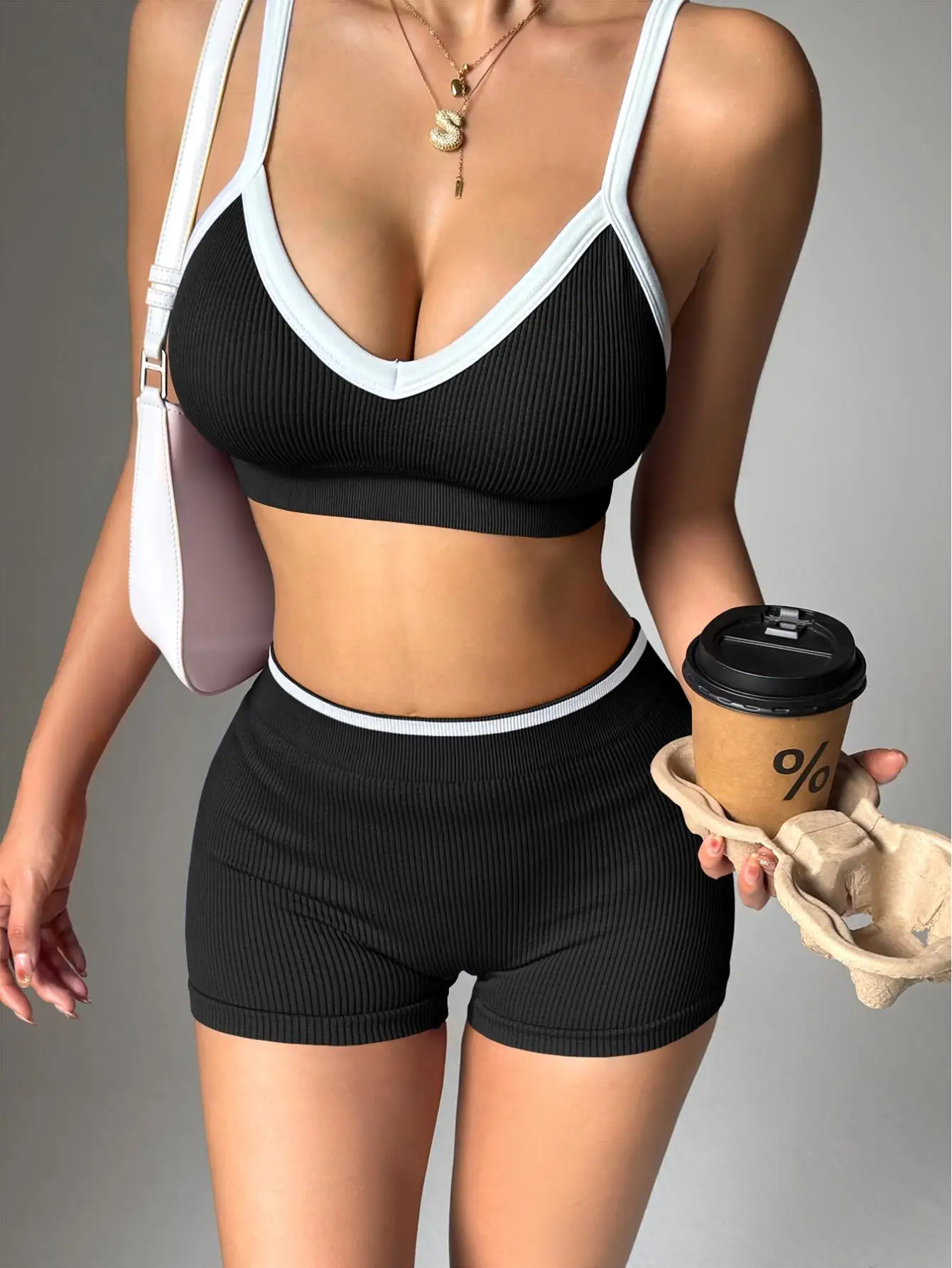 Halter strap quick-drying sports underwear set - Image 2