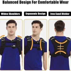 Weighted Vest for Men 12 -30 Lbs Weights Included - Thumbnail Image 5
