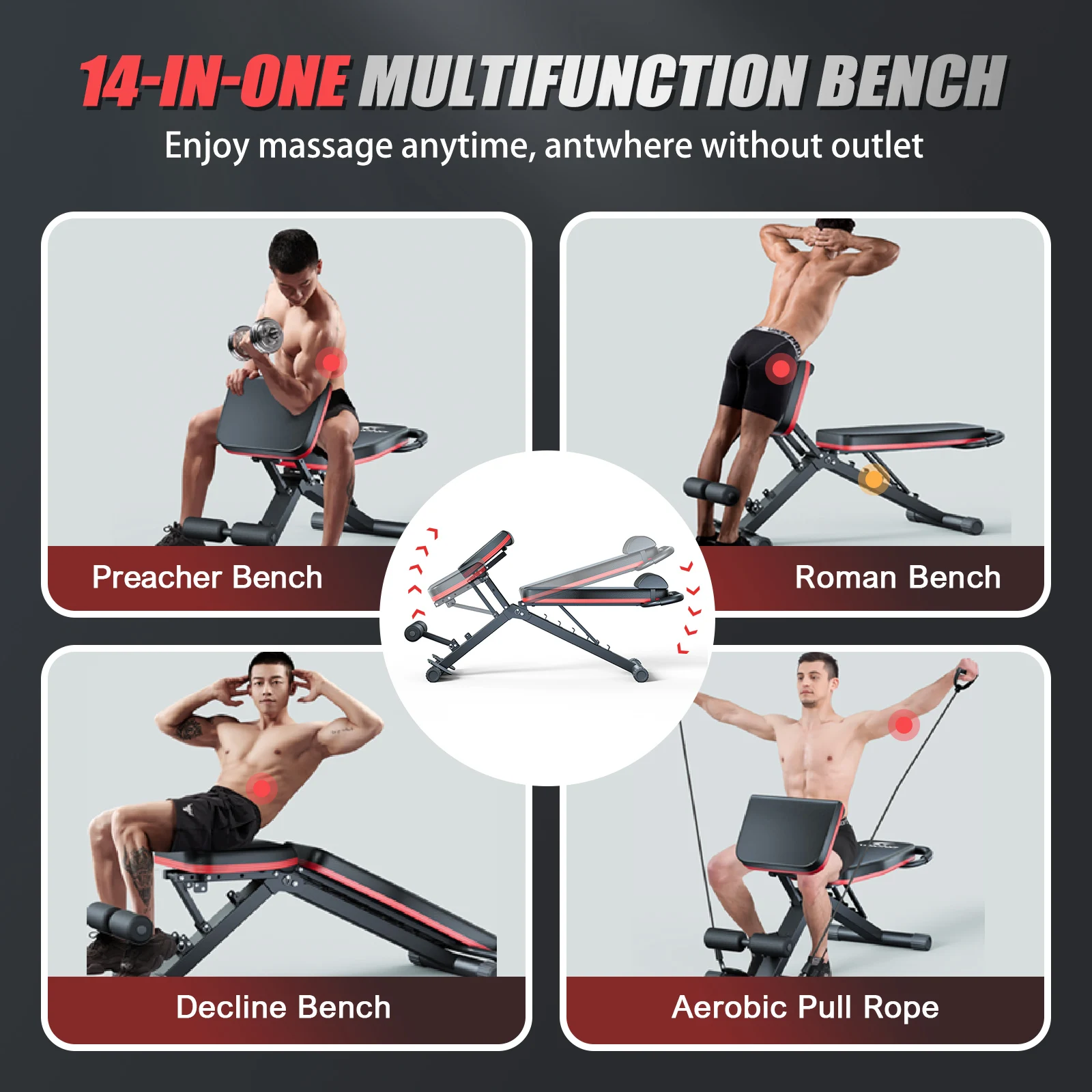 14-in-1 Foldable Dumbbell Bench Weight - Image 6