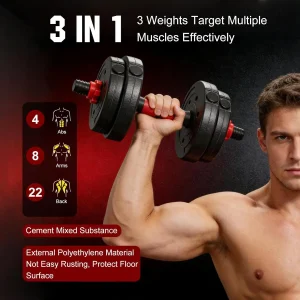 22lb 2-in-1 Adjustable Dumbbell - Thumbnail Image 5