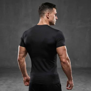 3-Pack Men's Compression Shirts Short Sleeve - Thumbnail Image 3