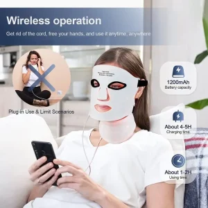 Silicone LED Mask Face With Neck - Thumbnail Image 5